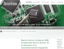 Tablet Screenshot of electrotechno.com